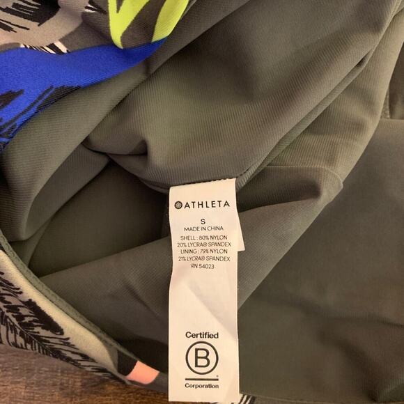ATHLETA Women’s Midnight Palm Scoop One Piece Swimsuit / Size: Small - Picture 4 of 12